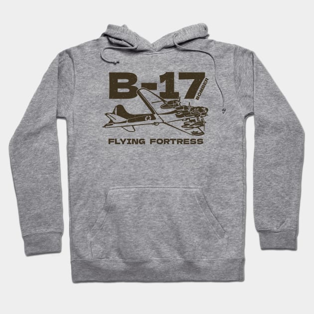 B-17 Bomber WW2 Plane Hoodie by Distant War